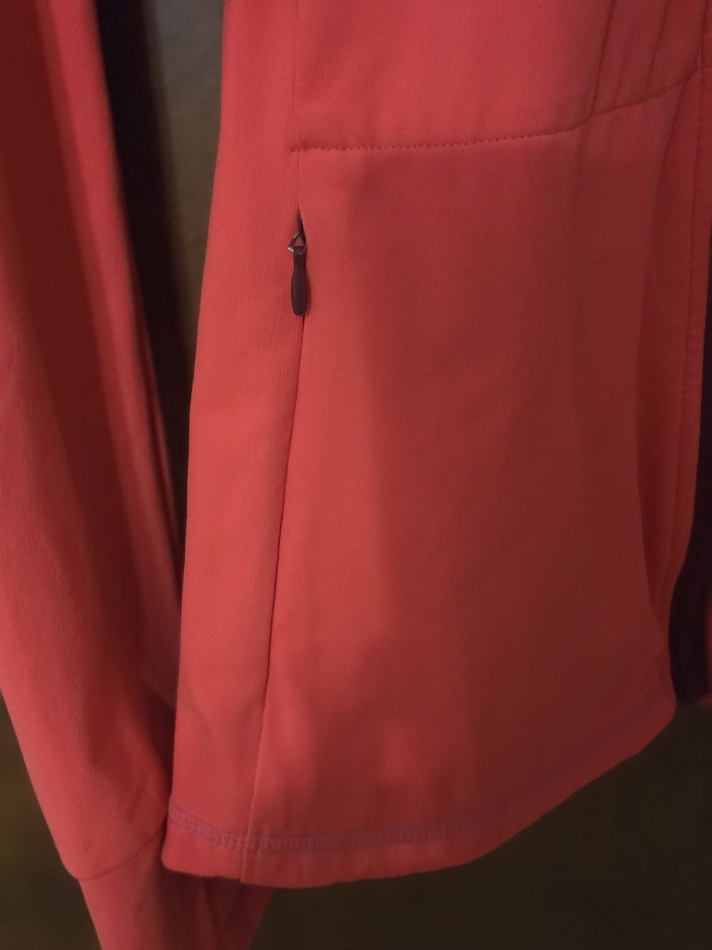 Fabletics Women's Coral-Red Zip Front Bomber Jacket - Picture 2 of 5